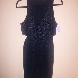 Black Metallic Cocktail Dress